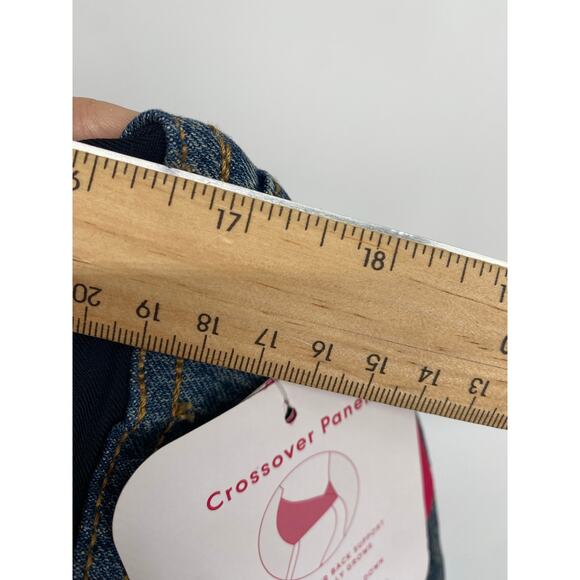 Isabel Maternity Jeans Women’s 8 Vintage Straight Panel Fold Over Classic Wash - Picture 3 of 7